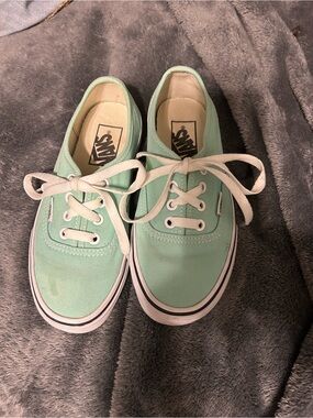 Vans Low-Top Canvas Sneakers in Mint